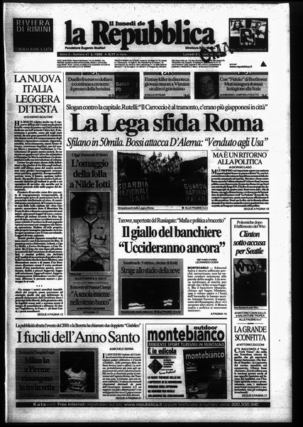 Il lunedì de La repubblica